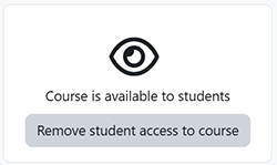 Button to change course visibility to show the course.